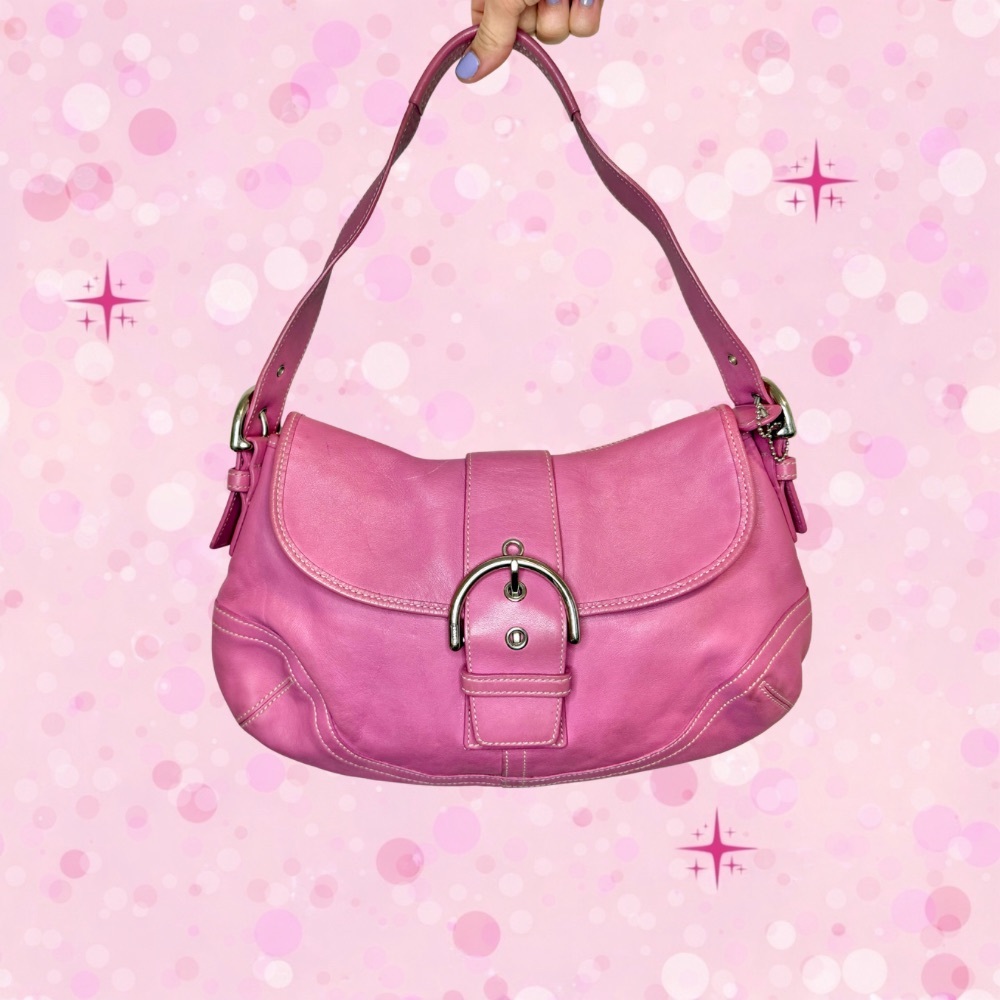 ✨ Vintage Coach 9248 Pink Leather Shoulder Bag | Y2K Era | Rare Color ✨
